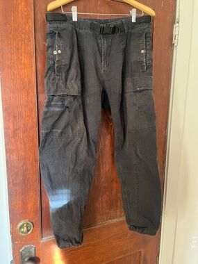 The North Face Cargo Pants Mens 34 Integrated Belt Cotton Stretch Distressed